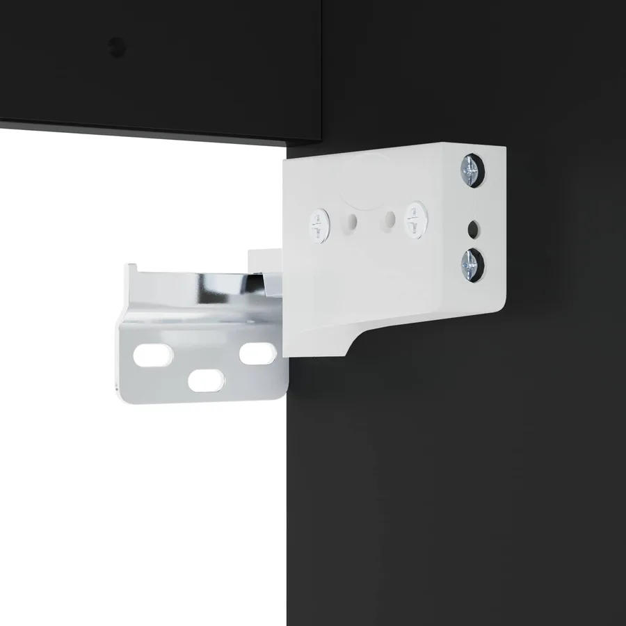 Armoire de salle de bain Noir 30 x 35 x 50 cm Bois d'ingénierie - 9