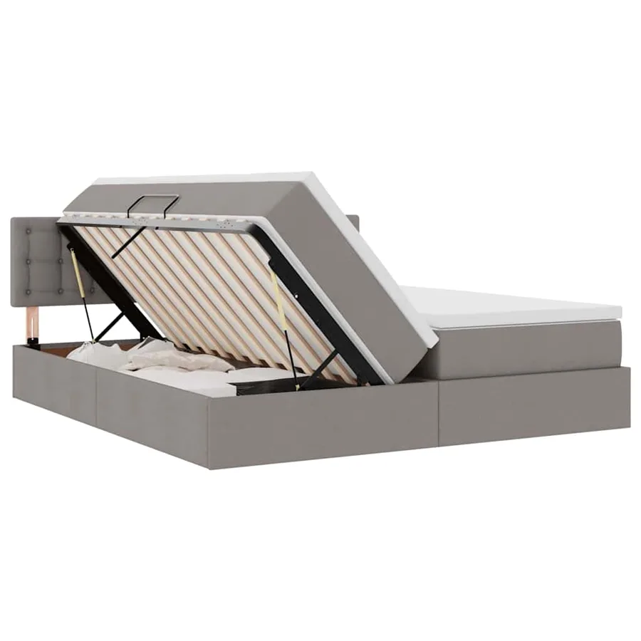 Lit de Rangement Taupe 180 x 200 cm Cuir synthétique - 7