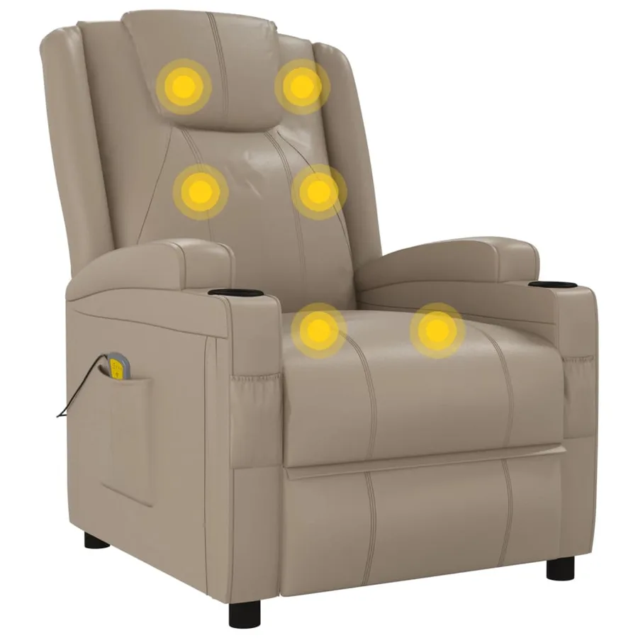 Fauteuil de massage Cappuccino Similicuir - 6