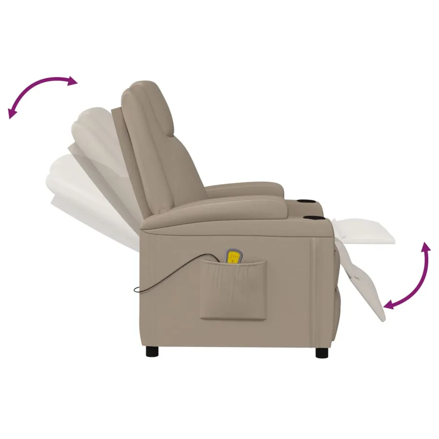 Fauteuil de massage Cappuccino Similicuir - 7
