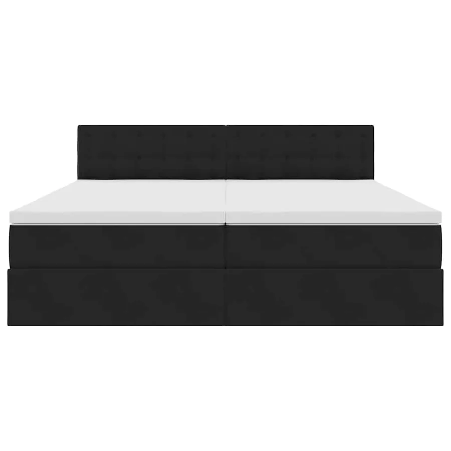 Lit de Rangement avec matelas avec tête de lit Noir 90 x 200 cm - 10