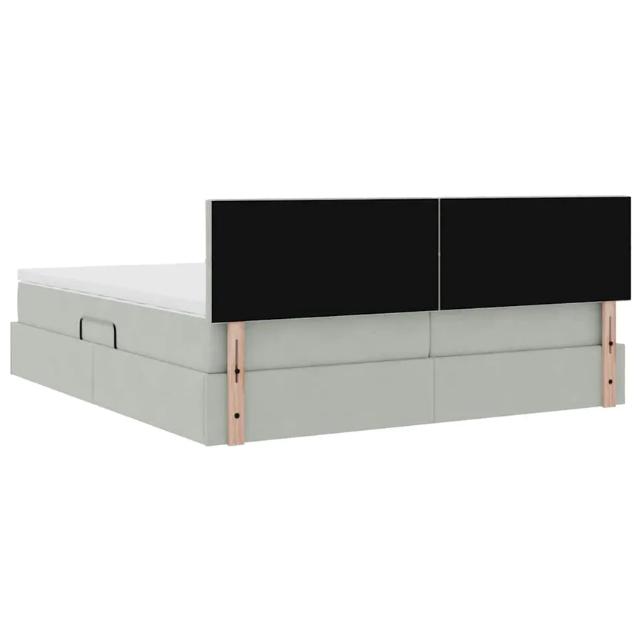 Lit de Rangement avec matelas Gris clair 90 x 200 cm - 12