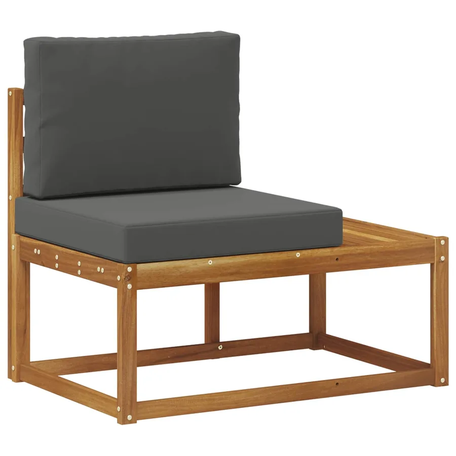 Ensemble de canapés d'extérieur 4 Pièce Naturel et Anthracite - 6