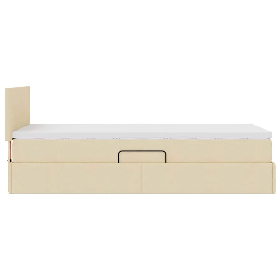 Lit avec rangement et matelas avec matelas Crème 90 x 190 cm - 8