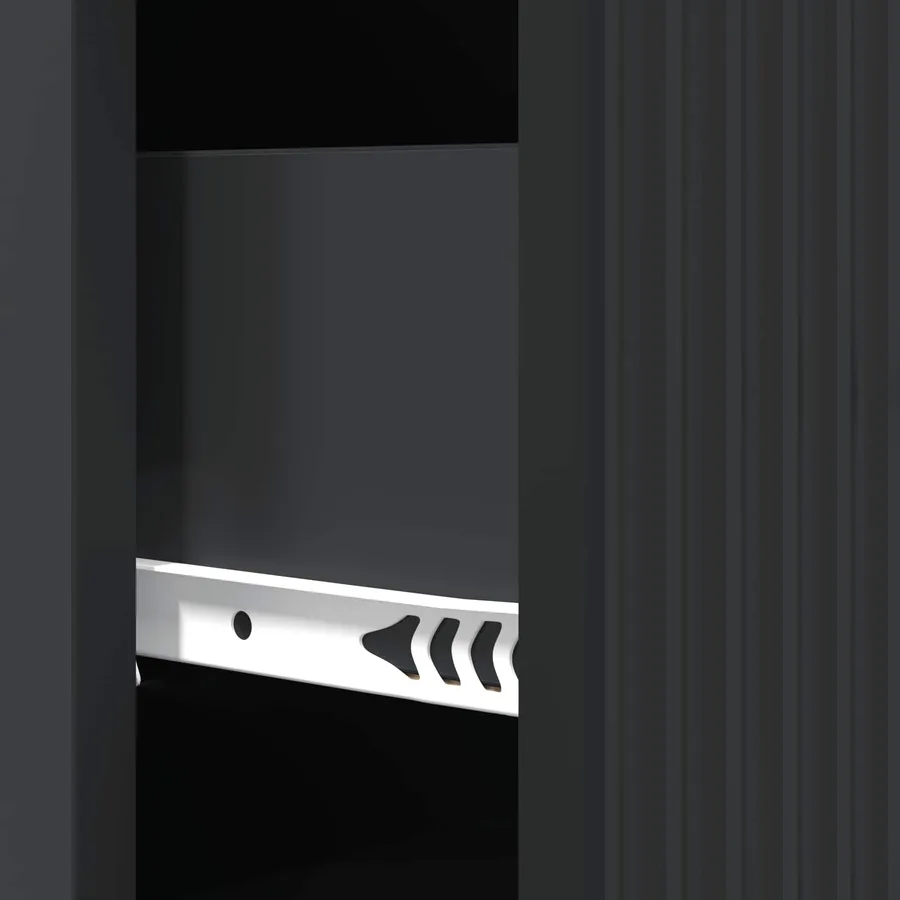 Armoire à tiroirs Noir 33 x 34,5 x 87 cm Bois d'ingénierie - 11