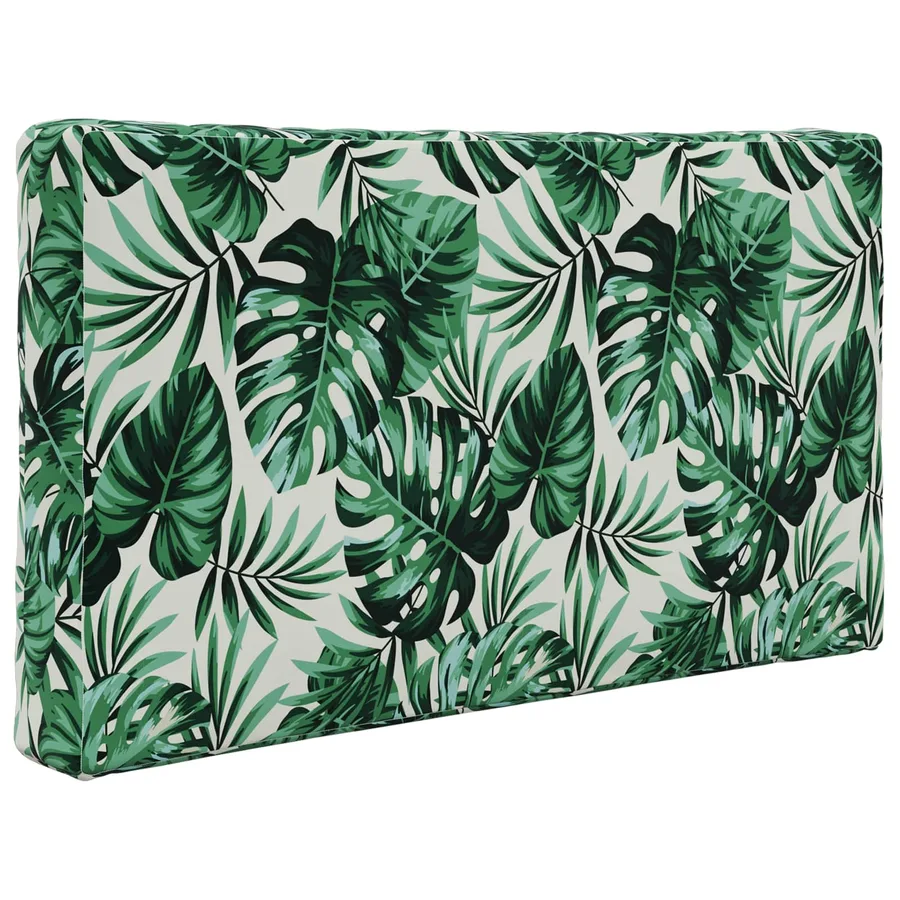 Coussin de canapé d'extérieur 2 pcs Motif feuille Polyester - 5