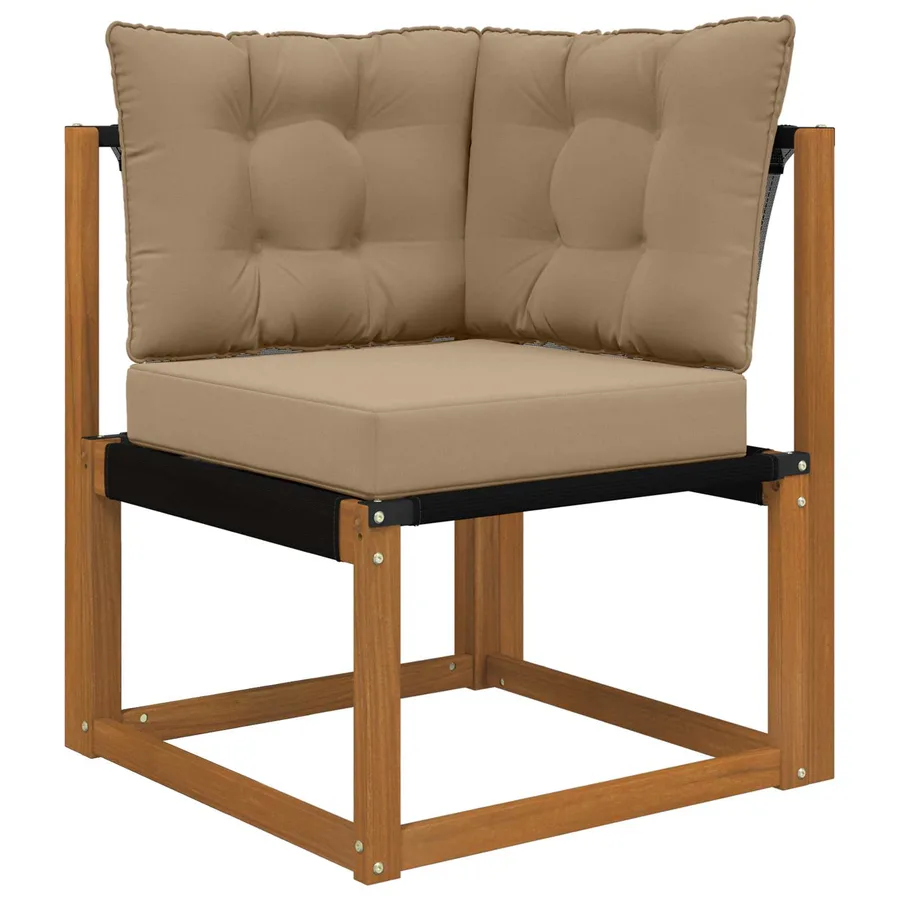 Coussin de canapé d'extérieur Polyester Taupe 60 x 40 x 10 cm - 3