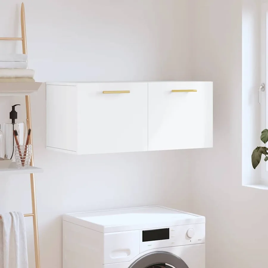 Armoire murale blanc 80x36,5x35 cm bois d'ingénierie