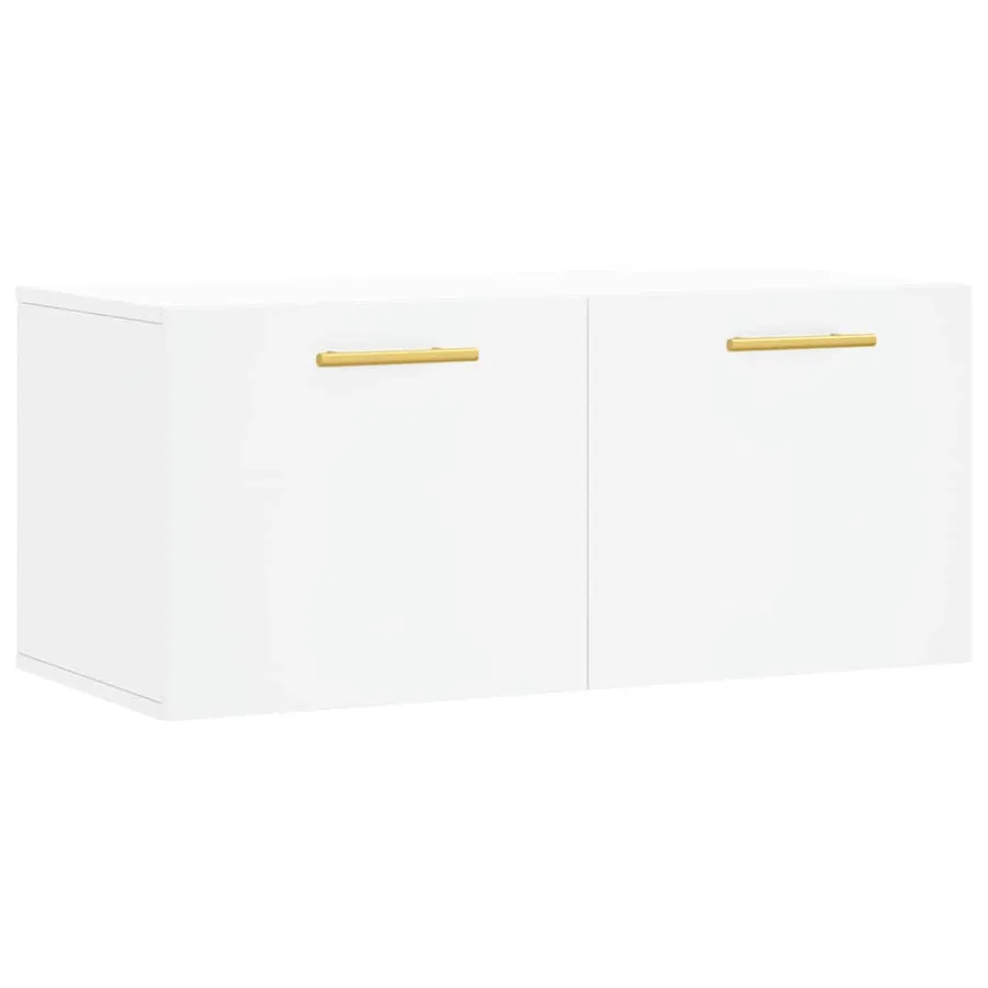 Armoire murale blanc 80x36,5x35 cm bois d'ingénierie - 2