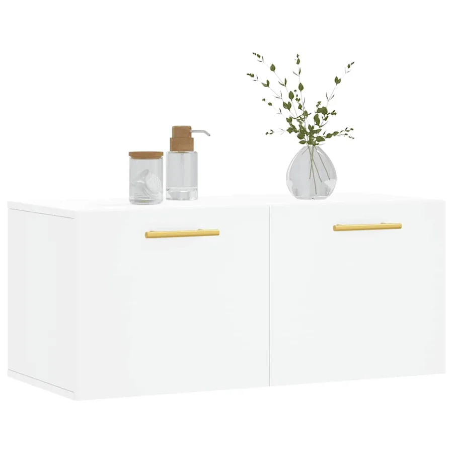 Armoire murale blanc 80x36,5x35 cm bois d'ingénierie - 3