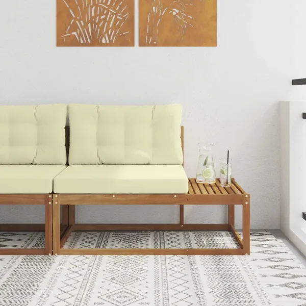 Canapé d'extérieur extrémité Naturel 115 x 83 x 73 cm