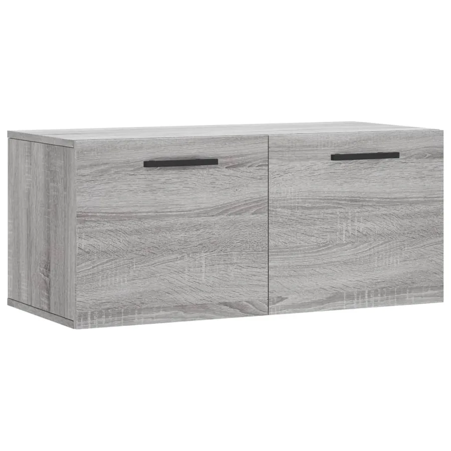 Armoire murale sonoma gris 80x36,5x35 cm bois d'ingénierie - 2