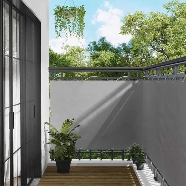 Écran de balcon Gris clair 110 x 800 cm Tissu Oxford