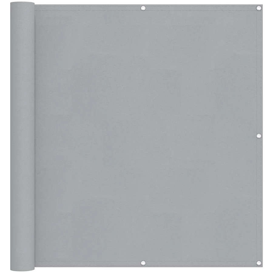 Écran de balcon Gris clair 110 x 800 cm Tissu Oxford - 2