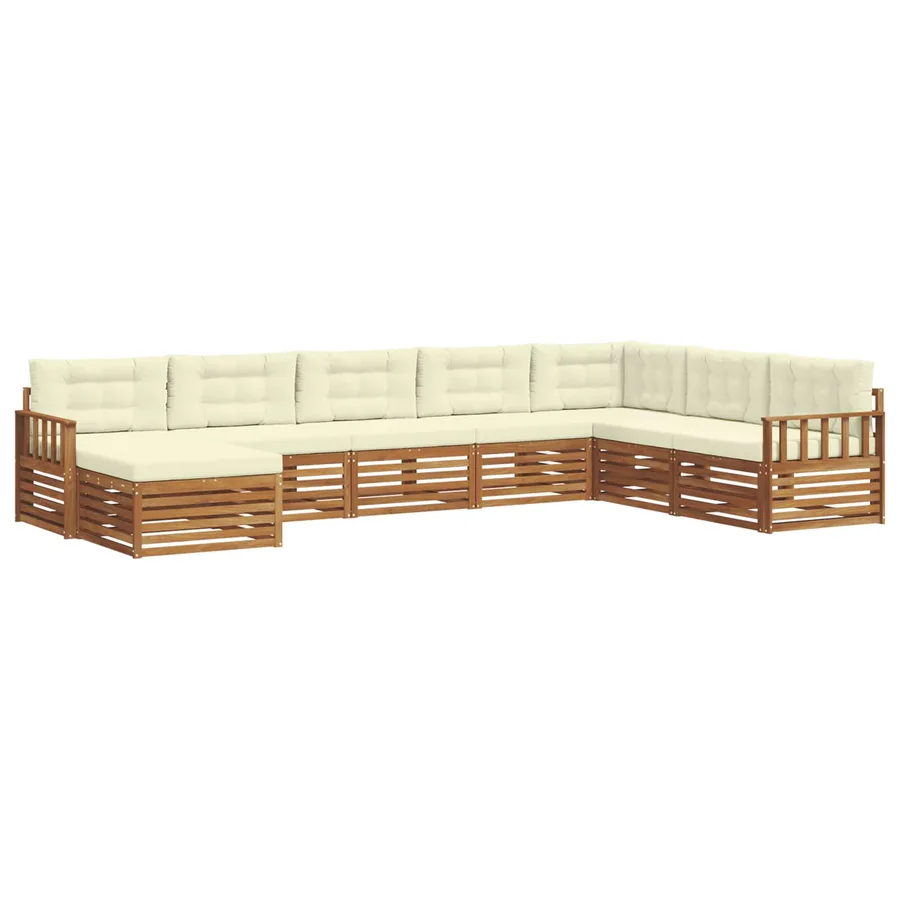 Ensemble de canapés d'extérieur 8 pcs Naturel et Crème - 2