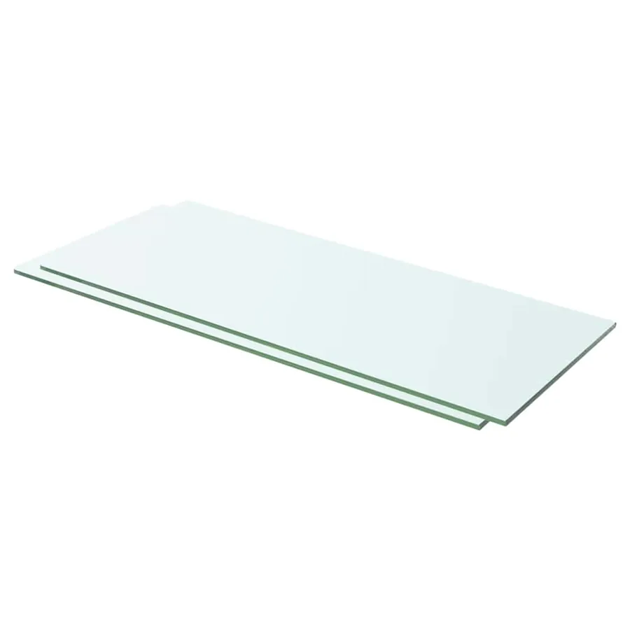 Panneaux d'étagère 2 pcs Verre Transparent 60x20 cm