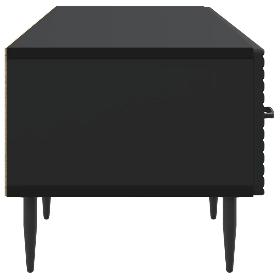 Meuble TV avec tiroir Noir 147 x 34,5 x 30 cm Bois d'ingénierie - 7