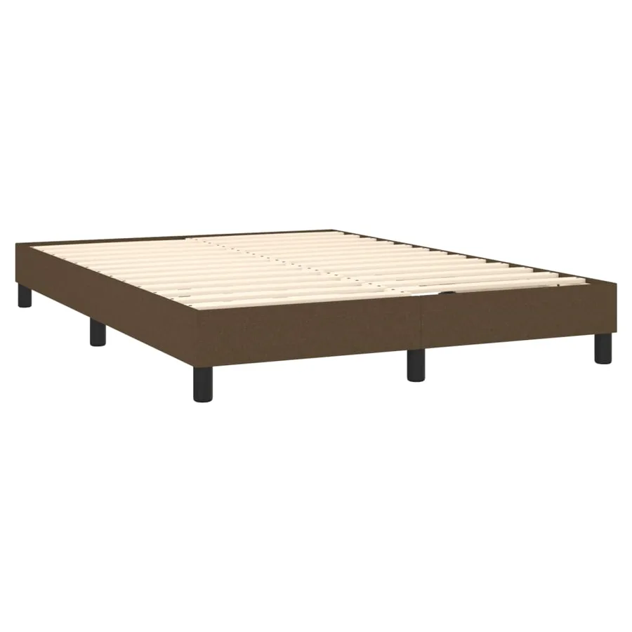 Sommier à lattes de lit avec matelas Marron foncé 140x190 cm - 4