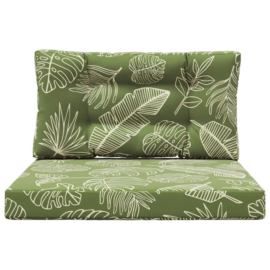 Coussin de canapé d'extérieur 2 pcs Modèle feuille Polyester - 6