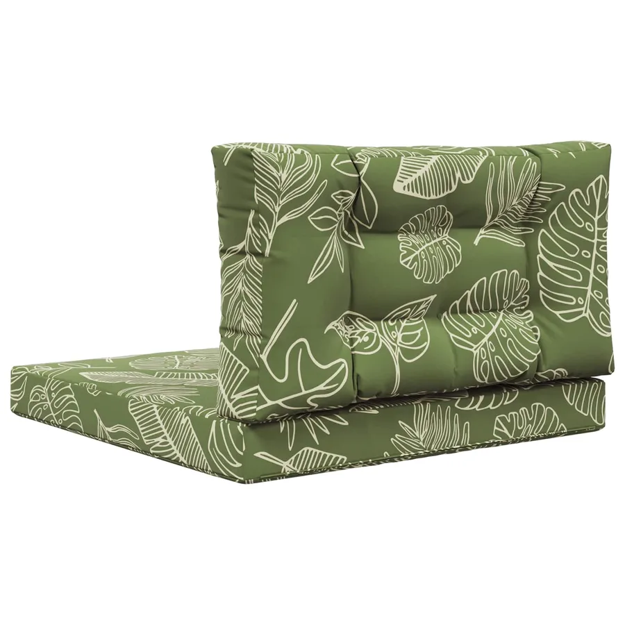 Coussin de canapé d'extérieur 2 pcs Modèle feuille Polyester - 7