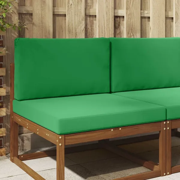 Coussin de canapé d'extérieur 2 pcs Vert Polyester