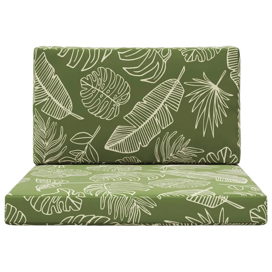 Coussin de canapé d'extérieur 2 pcs Modèle feuille Polyester - 6