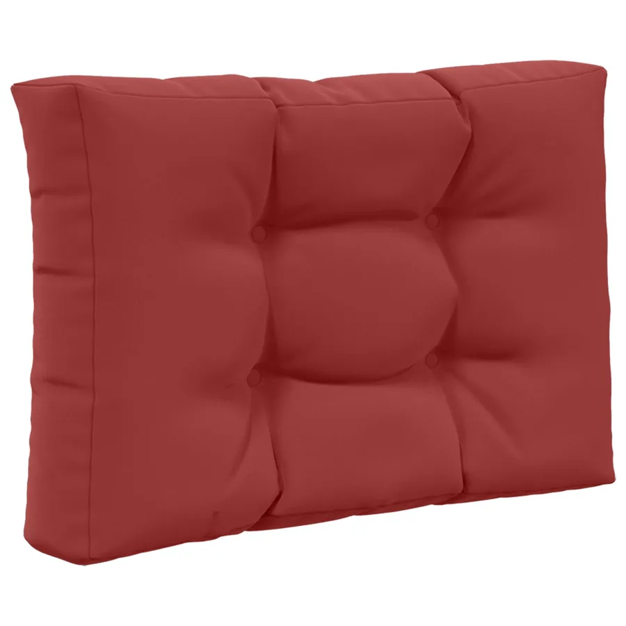 Coussin de canapé d'extérieur 3 pcs Bordeaux Polyester - 5