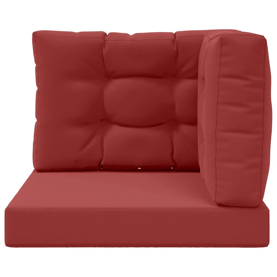 Coussin de canapé d'extérieur 3 pcs Bordeaux Polyester - 6