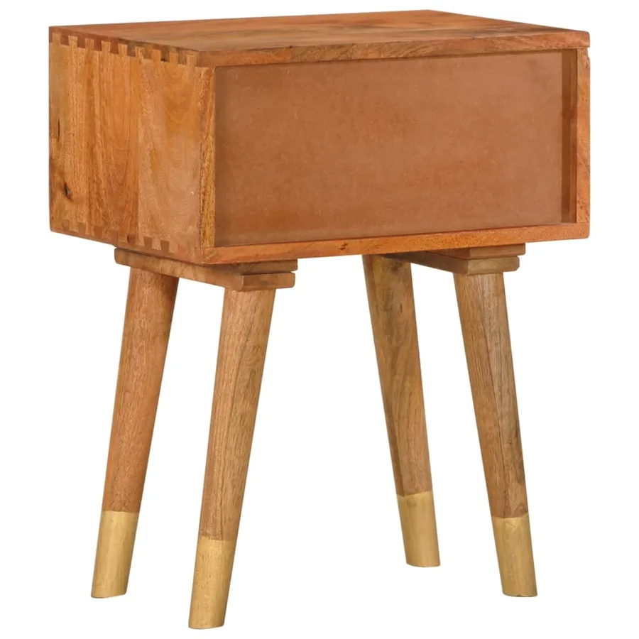 Table de chevet 43 x 30 x 58 cm Bois de manguier massif - 4
