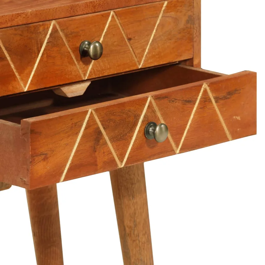 Table de chevet 43 x 30 x 58 cm Bois de manguier massif - 5
