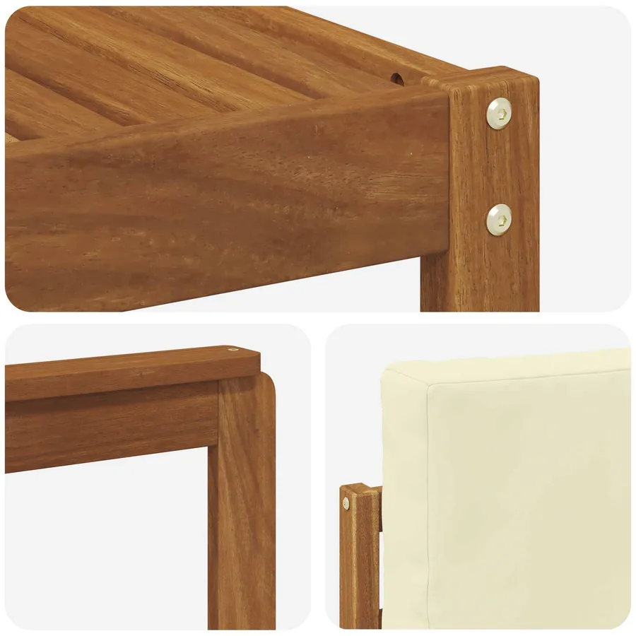 Ensemble de canapés d'extérieur 8 pcs Naturel et Crème - 7