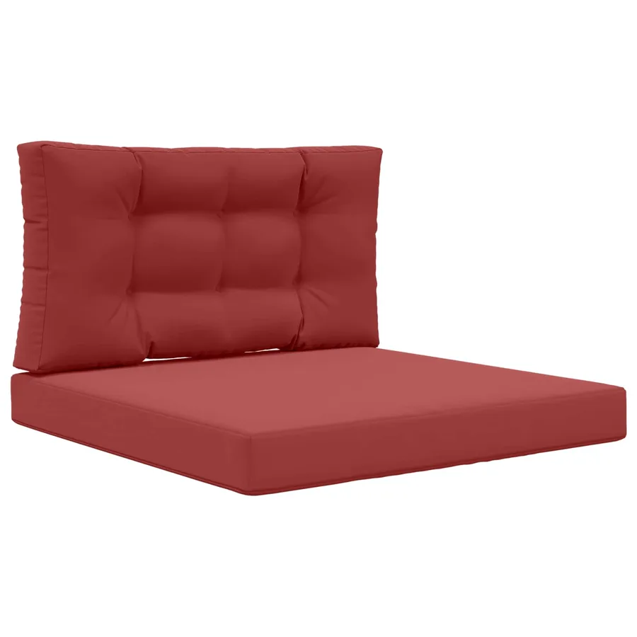 Coussin de canapé d'extérieur 2 pcs Bordeaux Polyester - 2