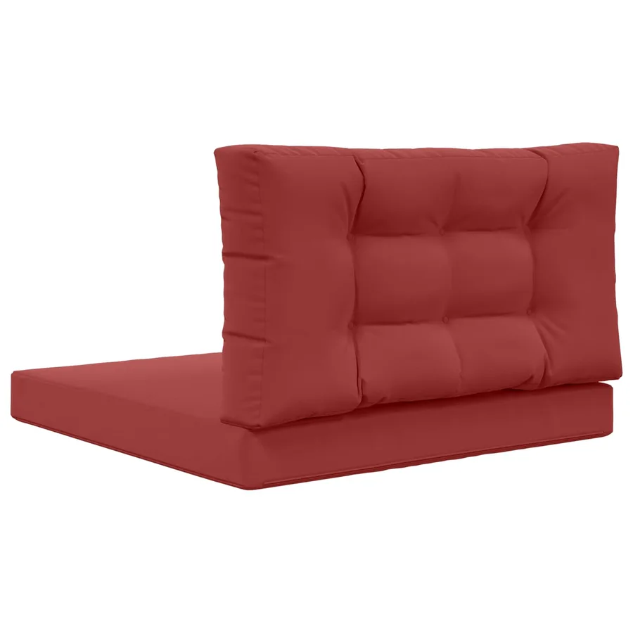 Coussin de canapé d'extérieur 2 pcs Bordeaux Polyester - 7