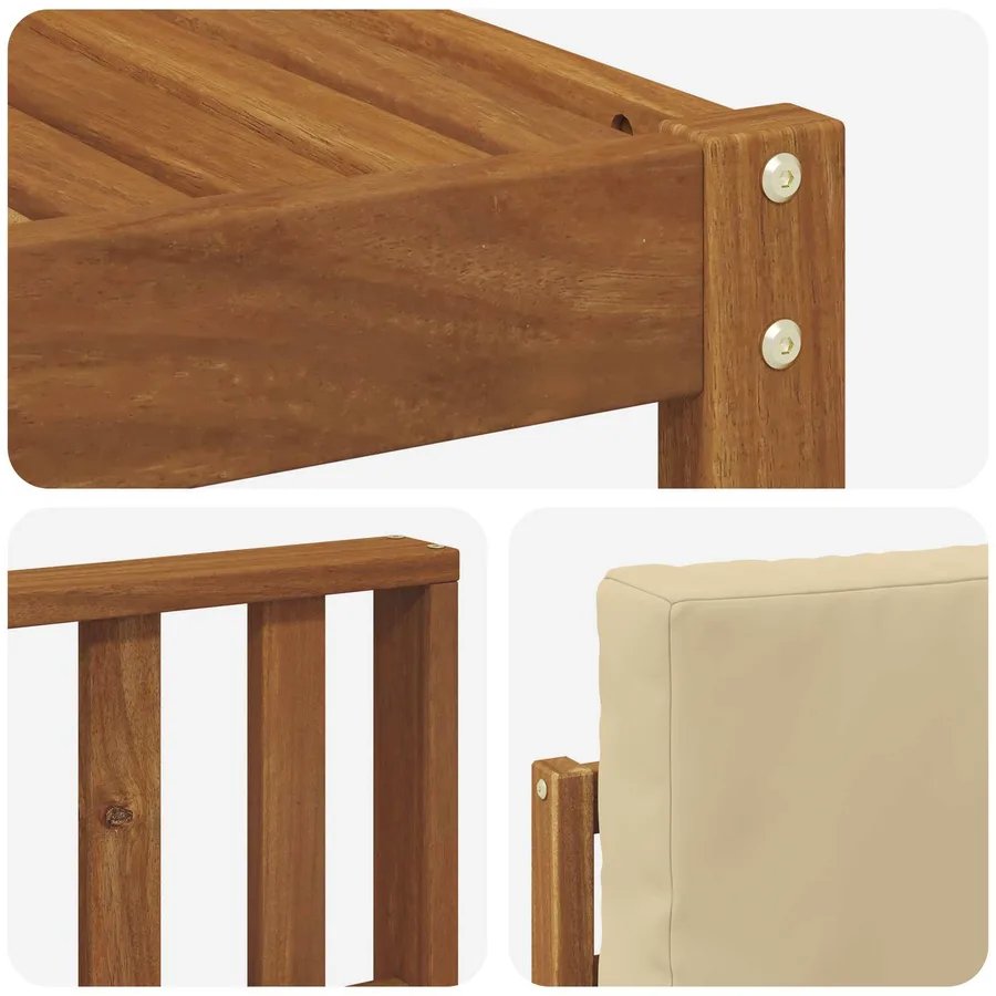Ensemble de canapés d'extérieur 8 pcs Naturel et Beige - 7