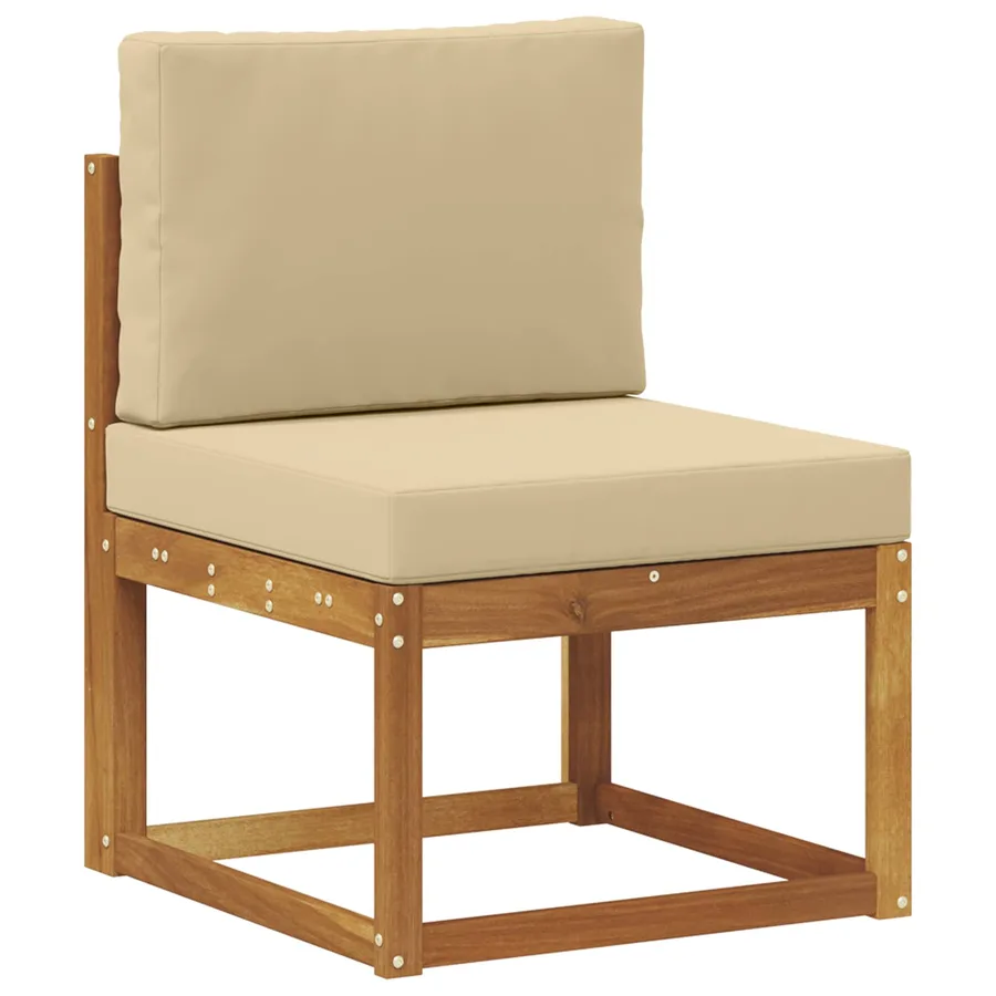 Ensemble de canapés d'extérieur 9 pcs Naturel et Beige - 4