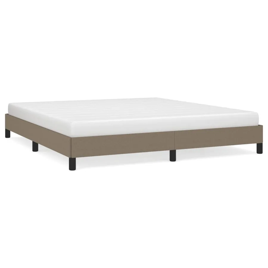Cadre de lit sans matelas taupe 180x200 cm tissu - 2