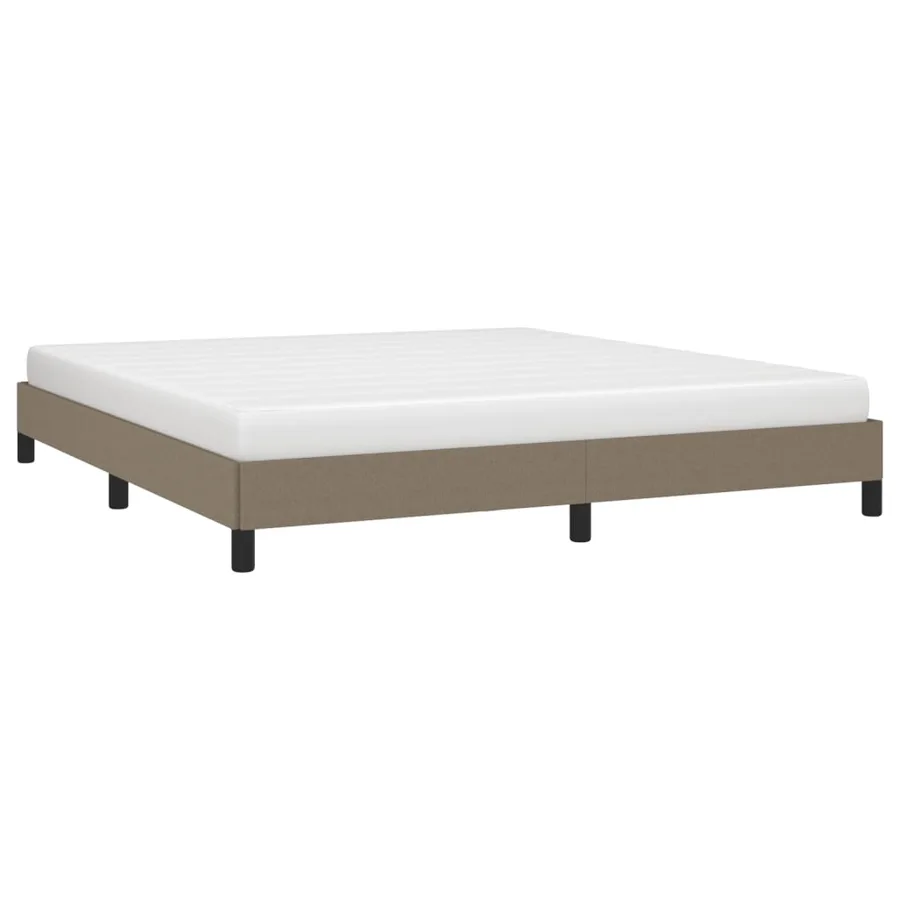 Cadre de lit sans matelas taupe 180x200 cm tissu - 3