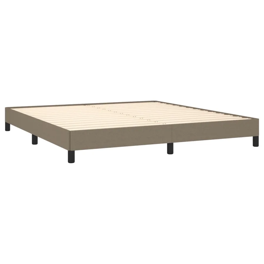 Cadre de lit sans matelas taupe 180x200 cm tissu - 4