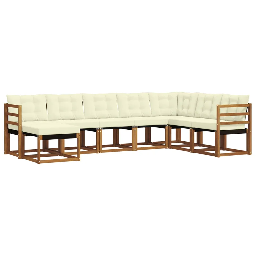 Ensemble de canapés d'extérieur 8 pcs Naturel et Crème - 2