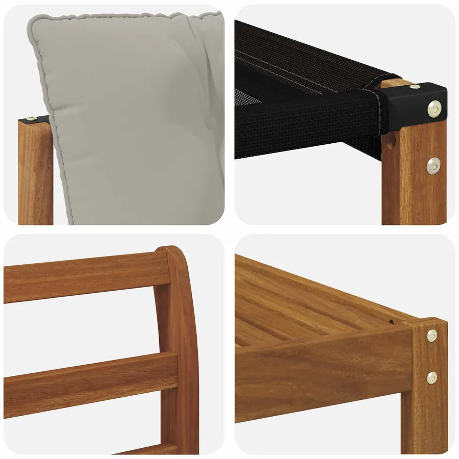 Ensemble de canapés d'extérieur 9 pcs Gris Naturel et Clair - 7