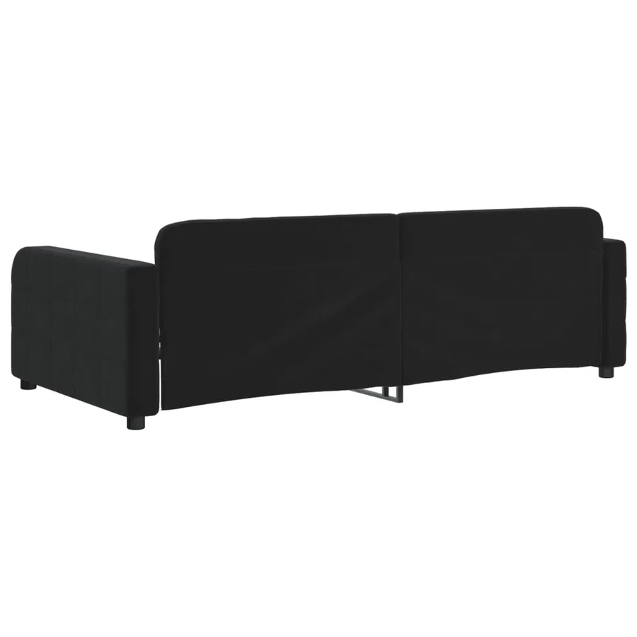 Lit de repos sans matelas noir 90x200 cm velours - 5