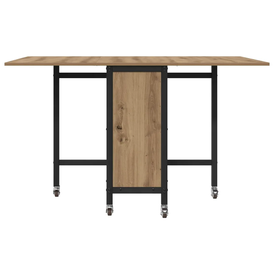 Table à manger pliante avec roulettes 130 x 80 x 76,5 cm - 5
