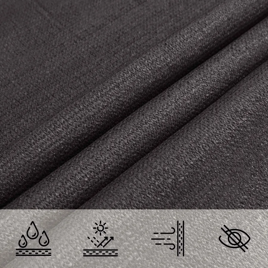 Voile d'ombre Anthracite 2 x 6 m HDPE - 2
