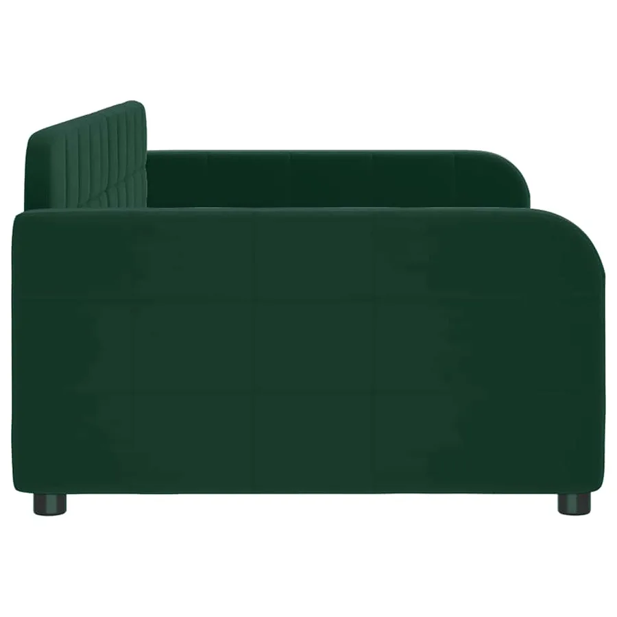 Lit de repos sans matelas vert foncé 90x200 cm velours - 4