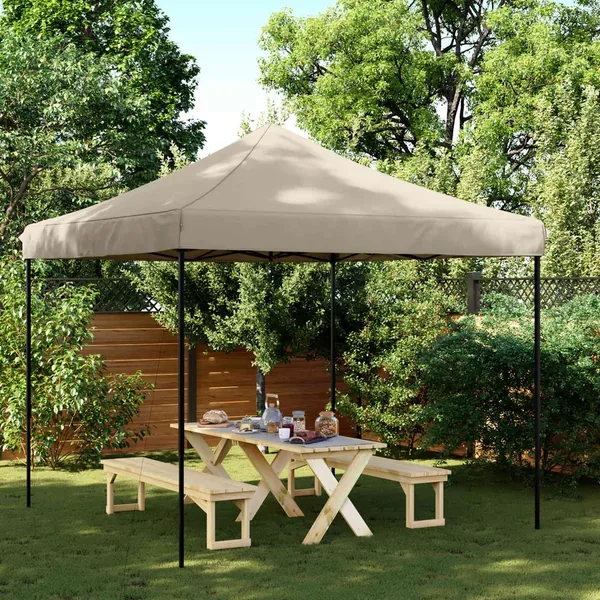 Tente de fête Taupe 292 x 292 x 315 cm Tissu Oxford