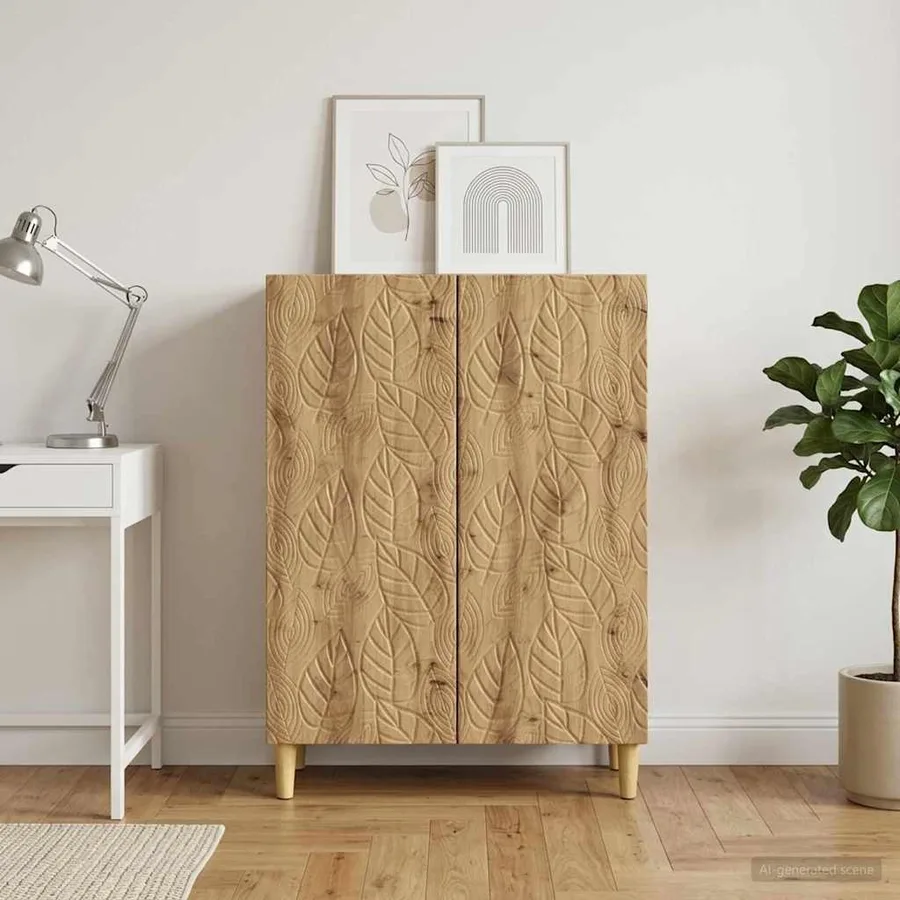 Buffet Chêne artisanal 66 x 34,5 x 90 cm Bois d'ingénierie - 3