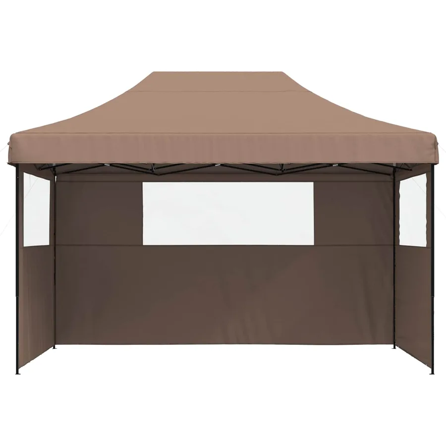 Tente de fête Marron 279 x 410 x 315 cm Tissu Oxford - 3