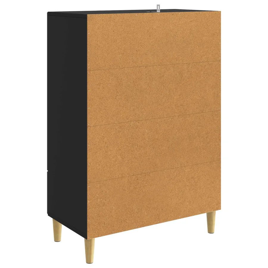 Buffet avec tiroir Noir 66 x 34,5 x 95 cm Bois d'ingénierie - 7