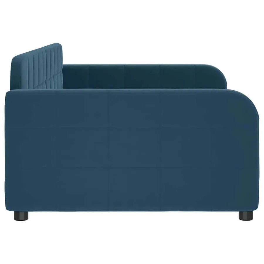 Lit de repos sans matelas bleu 90x200 cm velours - 4