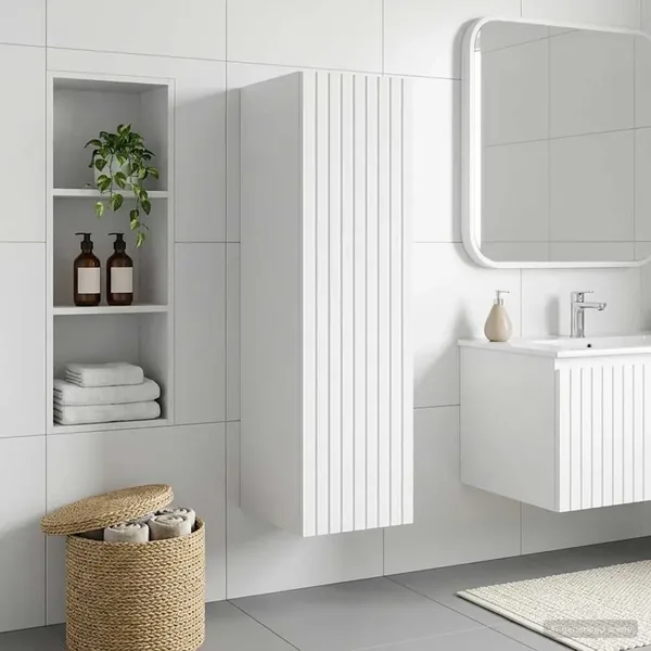 Cabinet de Salle de Bain Mural Blanc brillant